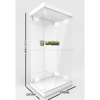 Master Light House Acrylic Display Case with Lighting for 1/4 Action Figures (white)